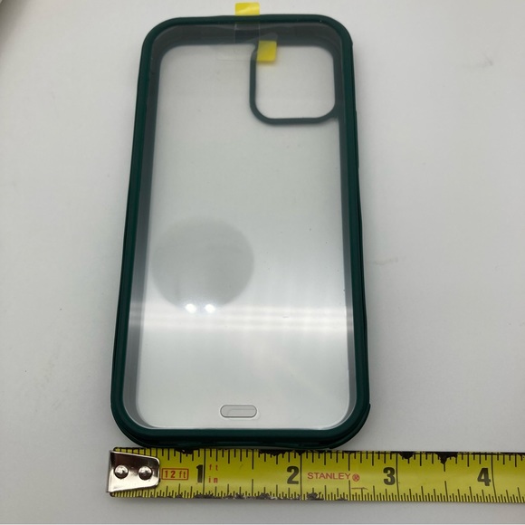 iPhone 12 mini case with built in hard tempered glass Green - Picture 8 of 12